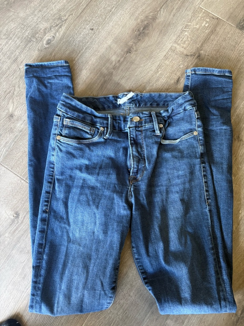 Good American Dark Blue High-Rise Skinny Jeans